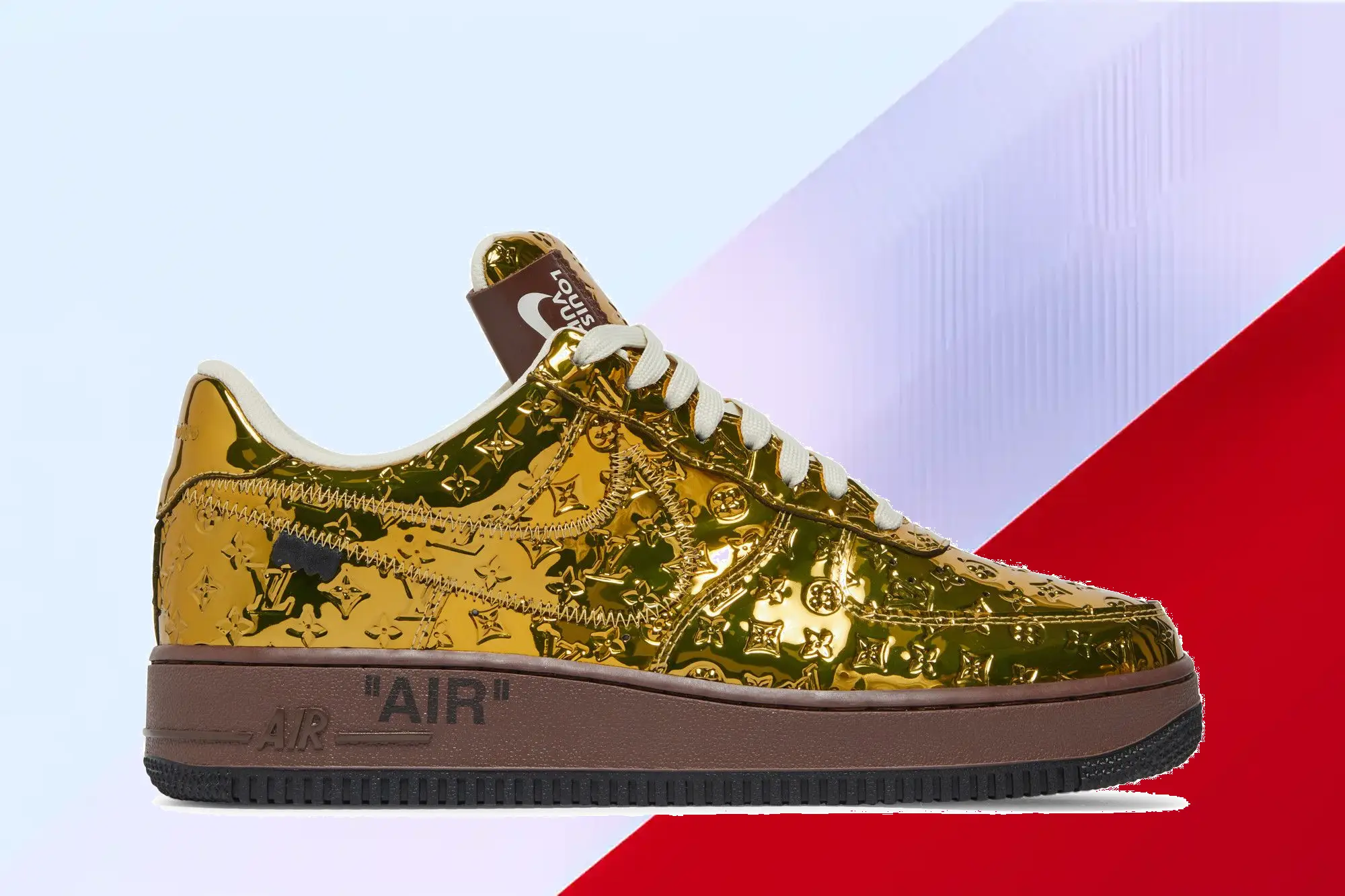  Louis Vuitton x Air Force 1 Low 'Metallic Gold'