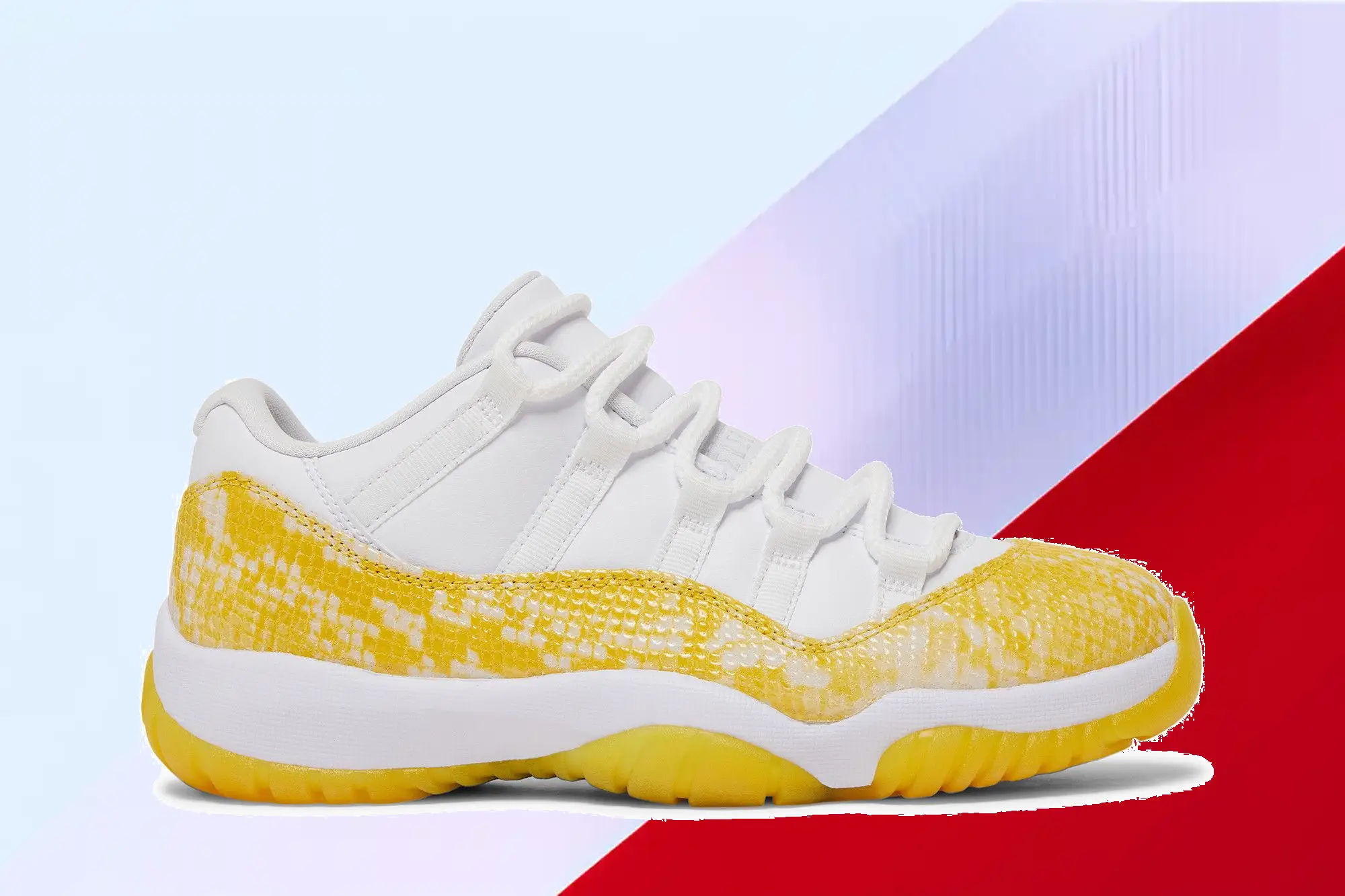  Wmns Air Jordan 11 Low 'Yellow Snakeskin'