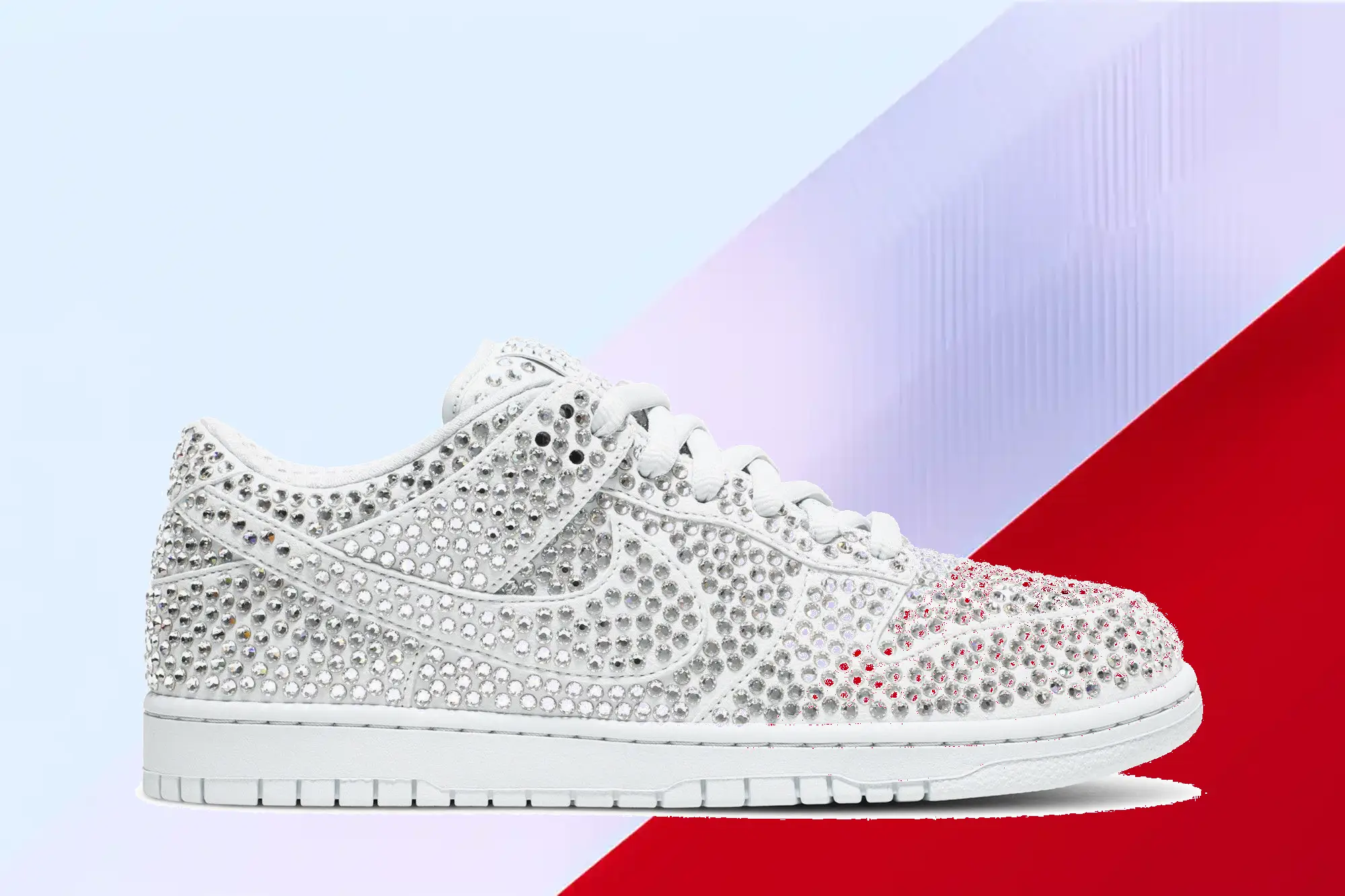  Cactus Plant Flea Market x Swarovski x Dunk Low 'Pure Platinum'